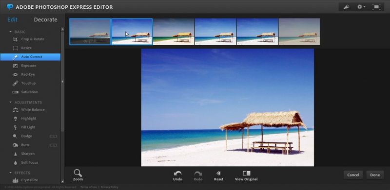 Photoshop Express photo editor